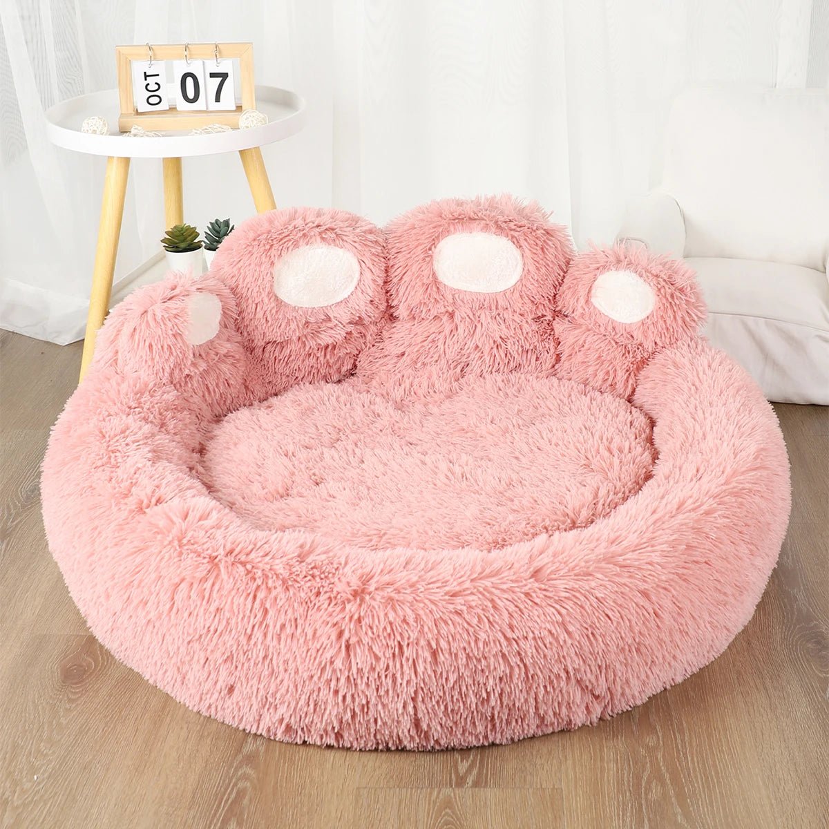 Panier chien Fluffy peluche â cocon ultra moelleux lavable