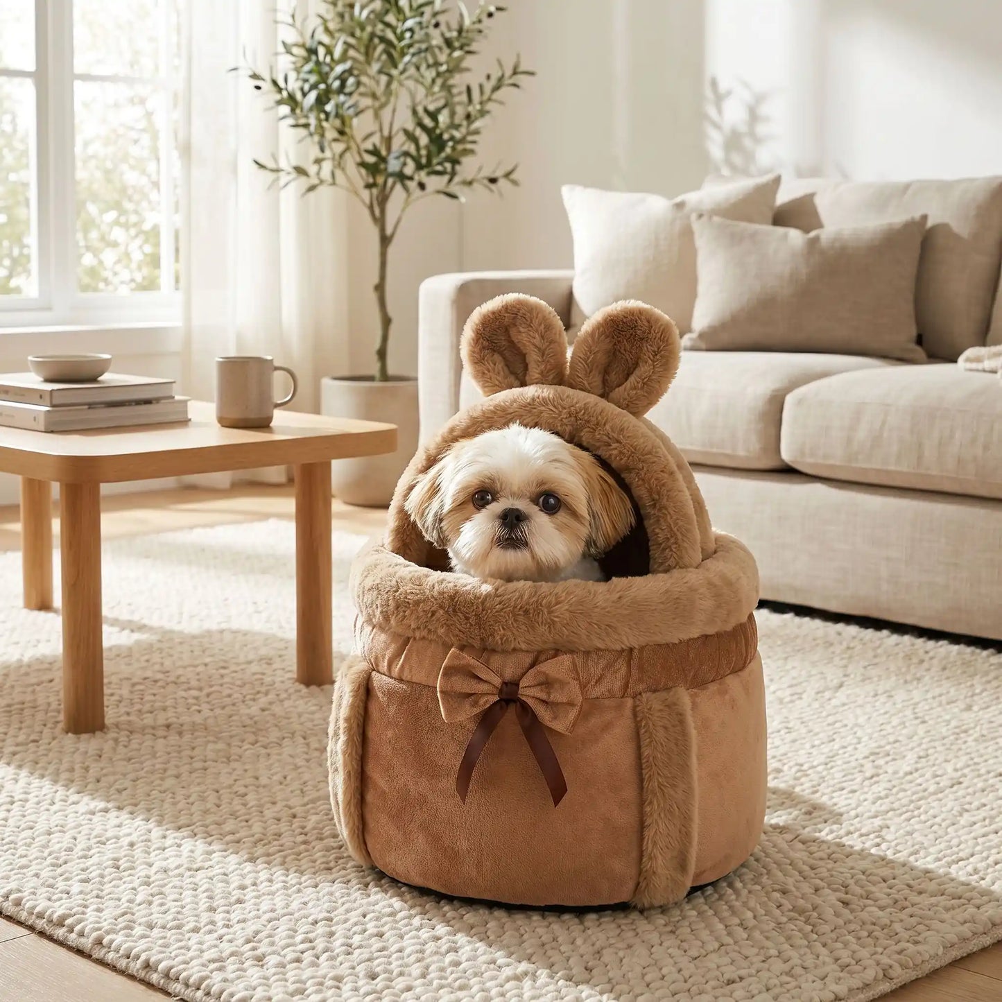 Sac de Transport Chien | Cocon Douillet pour Petits Chiens
