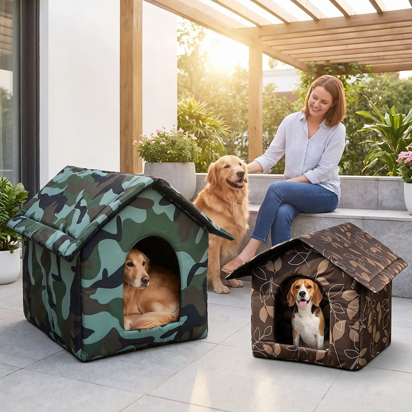 Niche Chien exterieur | Pliable & isolante 4 saisons
