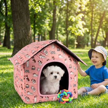 Niche pour Chien extérieur Pliable | Abri Textile Confortable et Design