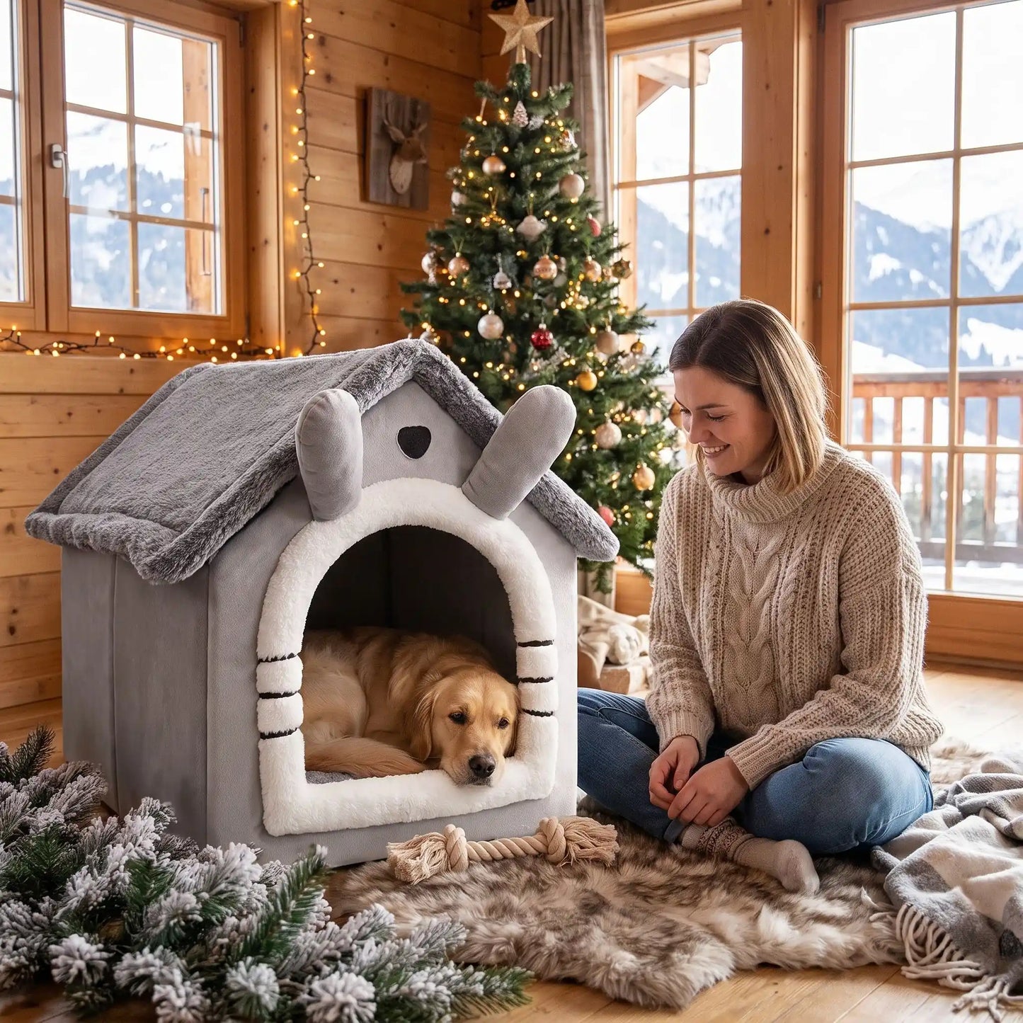 Niche pour Chien | Douillette 4 Saisons
