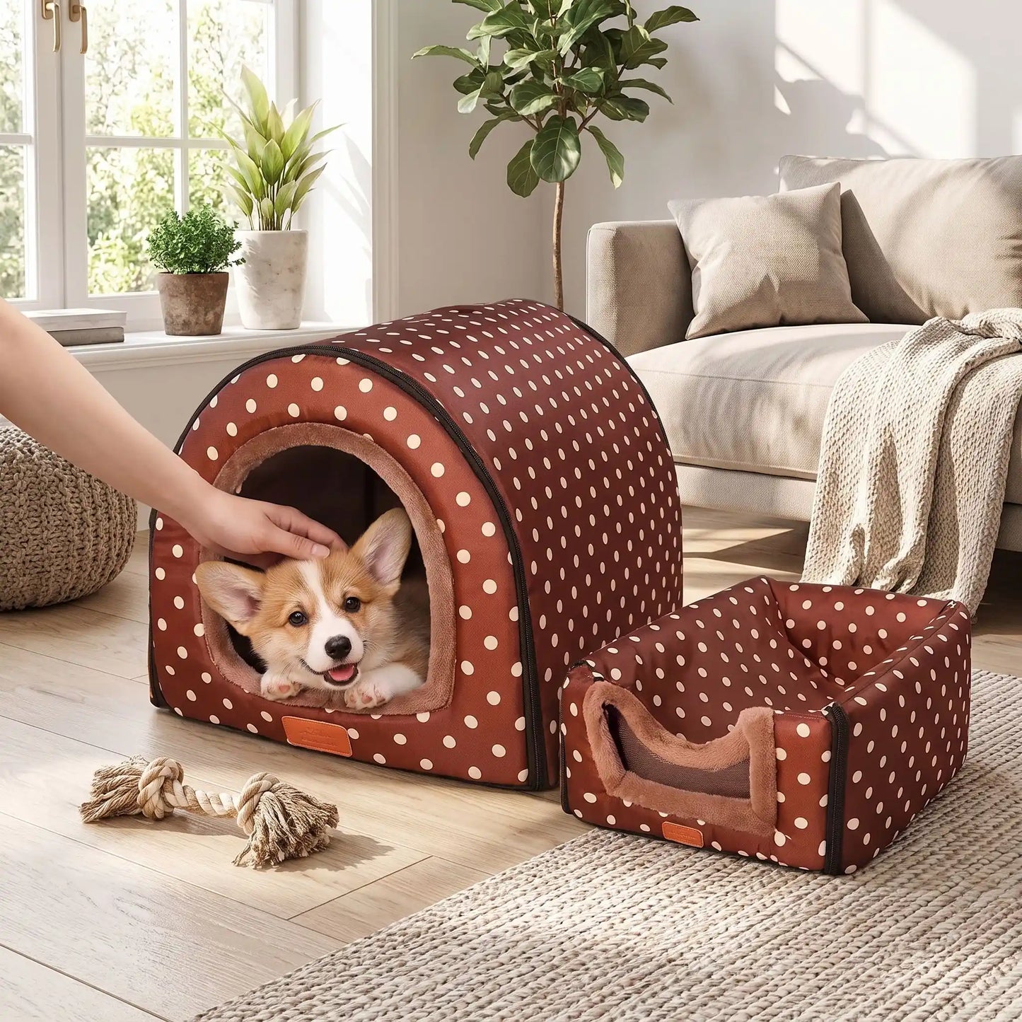 niche pour chien confortable | Douce et Facile à Transporter