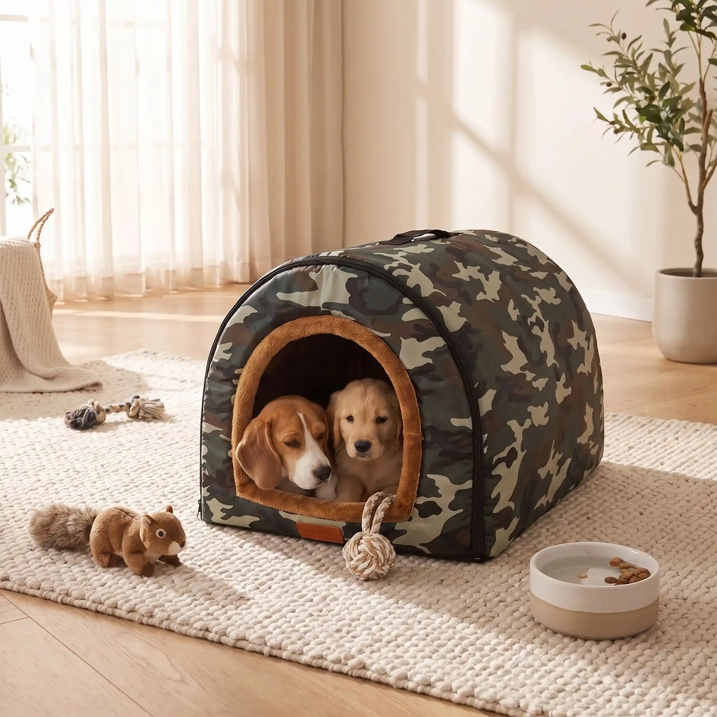 niche pour chien confortable | Douce et Facile à Transporter