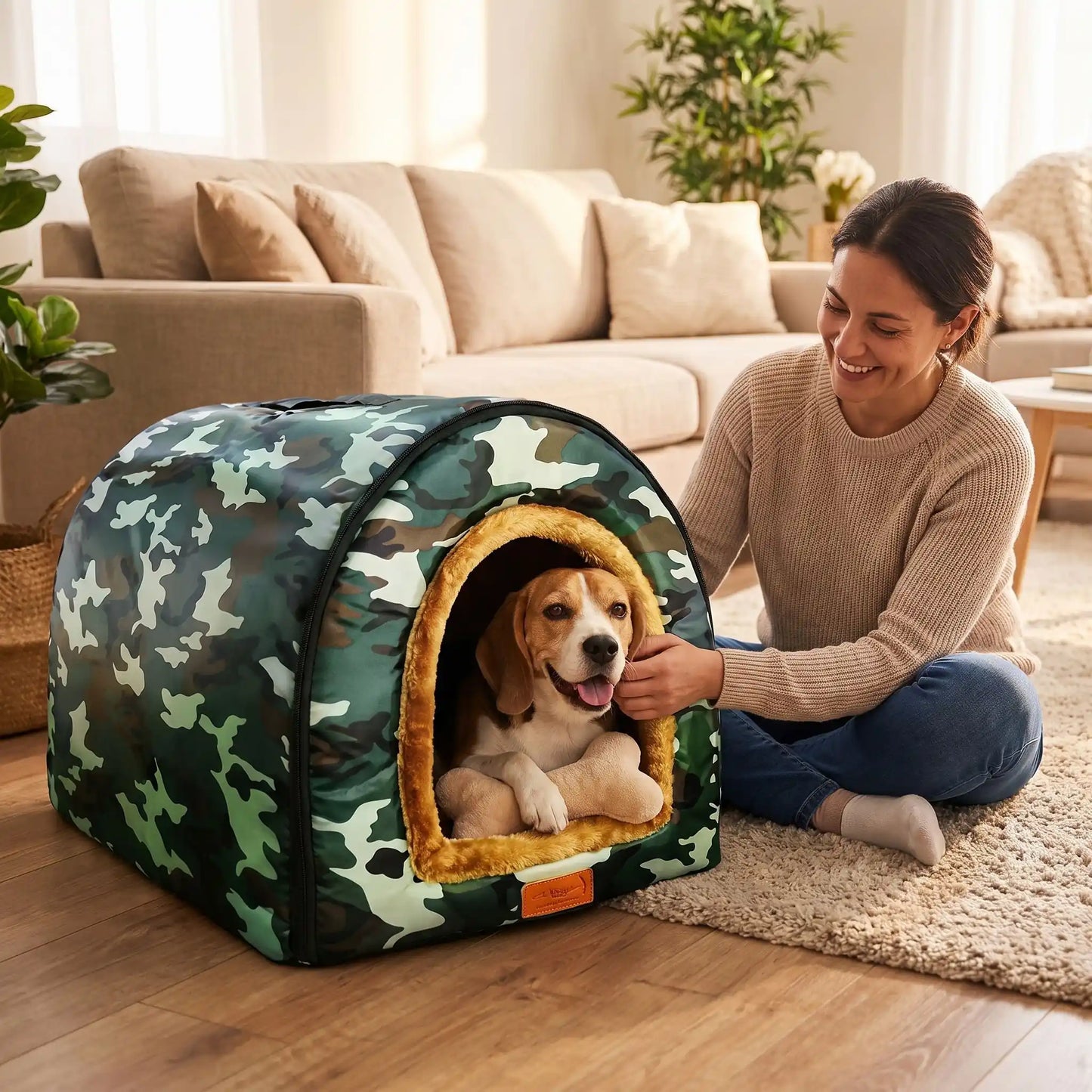 niche pour chien confortable | Douce et Facile à Transporter