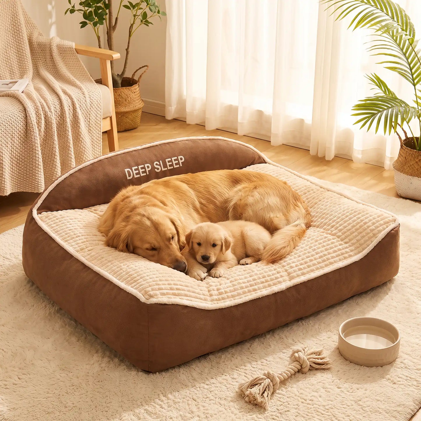 Lit de luxe pour chien doux chaud et confortable | Toutes Tailles
