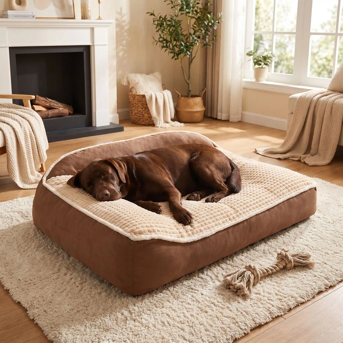 Lit de luxe pour chien doux chaud et confortable | Toutes Tailles
