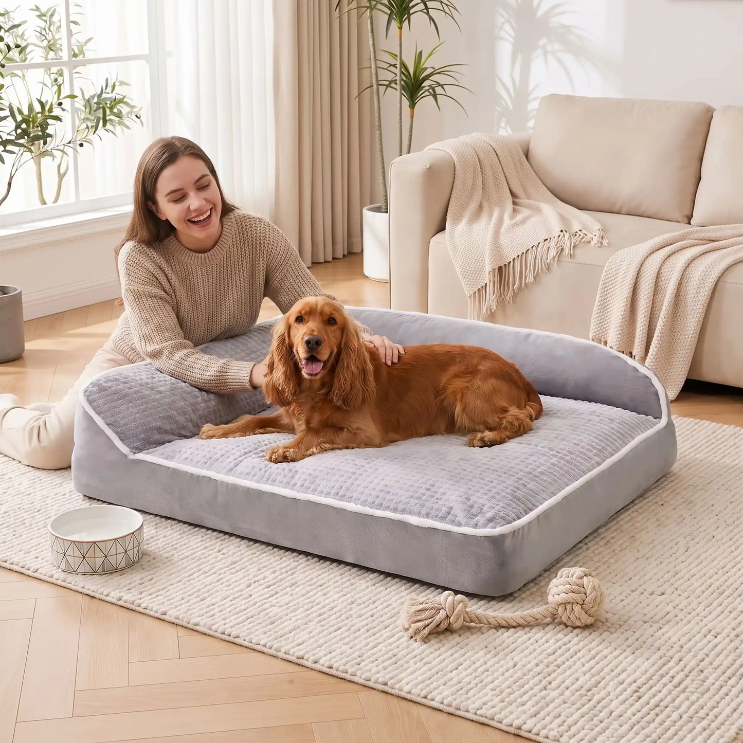 Lit de luxe pour chien doux chaud et confortable | Toutes Tailles