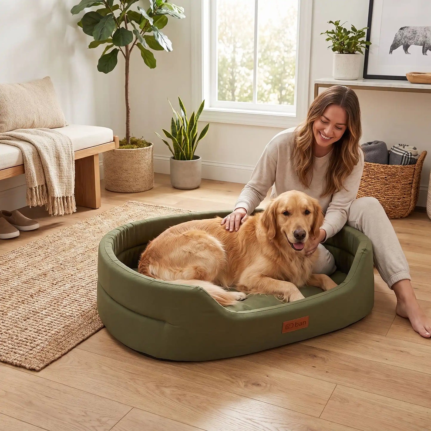Lit de Luxe pour Chien Réversible  | Confort et Polyvalence