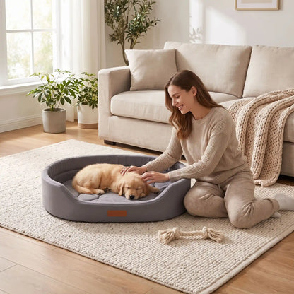 Lit de Luxe pour Chien Réversible  | Confort et Polyvalence