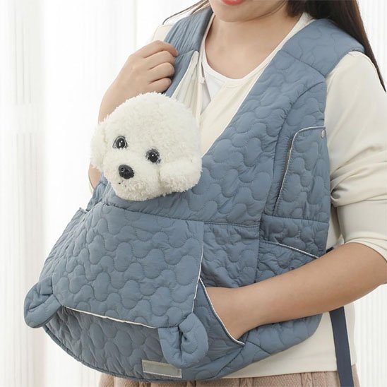 sac de transport chien poche ventrale profonde – chien stable et apaisé